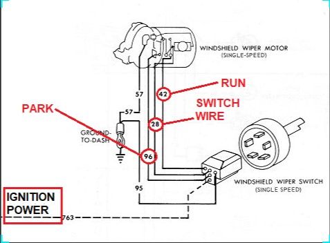 1964-1965 SINGLE SPEED WIPER SWITCH